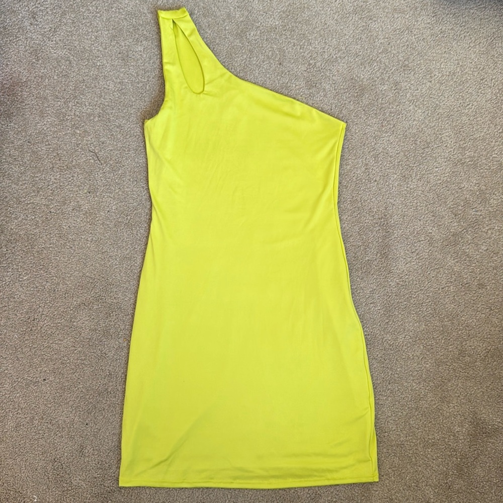 One Shoulder Body Con Dress